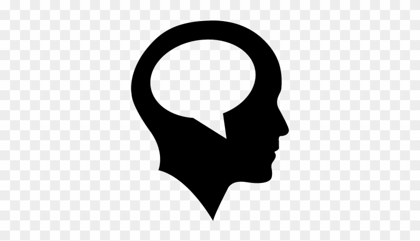 The Voice Inside Your Head - Head With Speech Bubble #537889