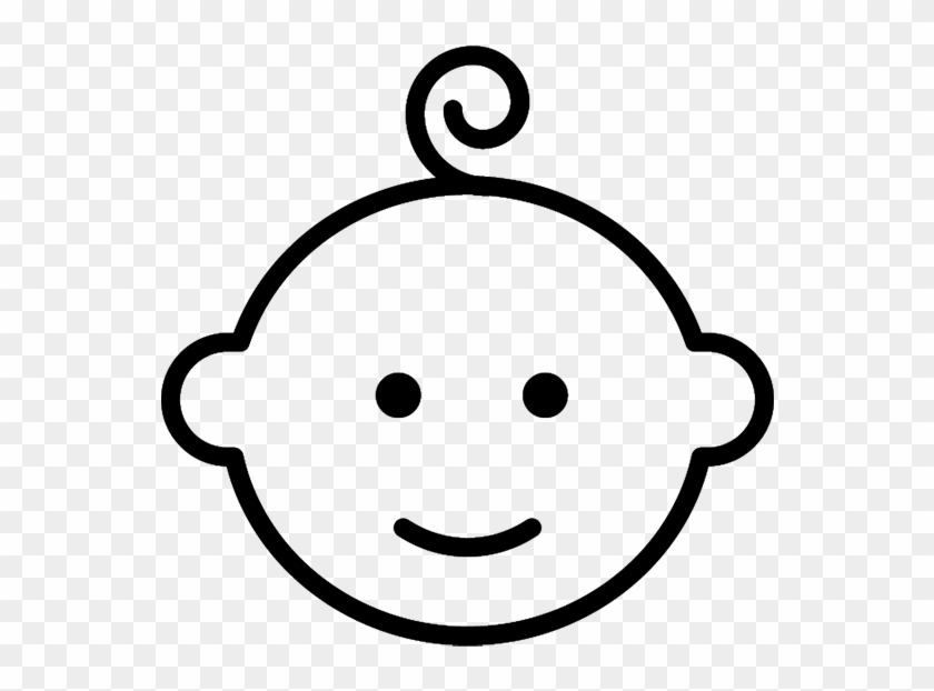 Clip - Baby Emoji Black And White #538184