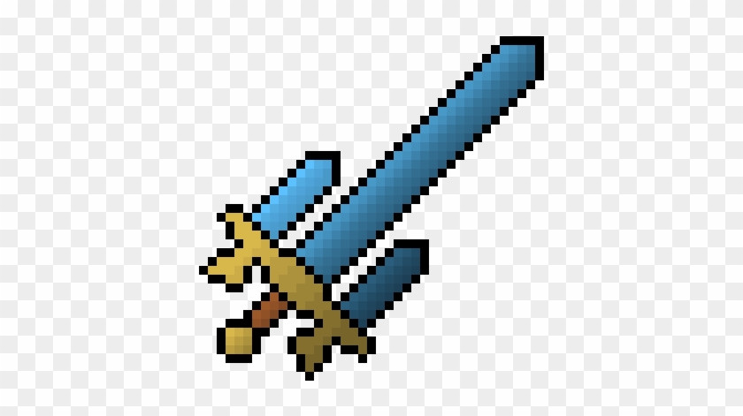 Aqua Trident Super Sword By Cobalt 03 - Pixel Art Trident #538322