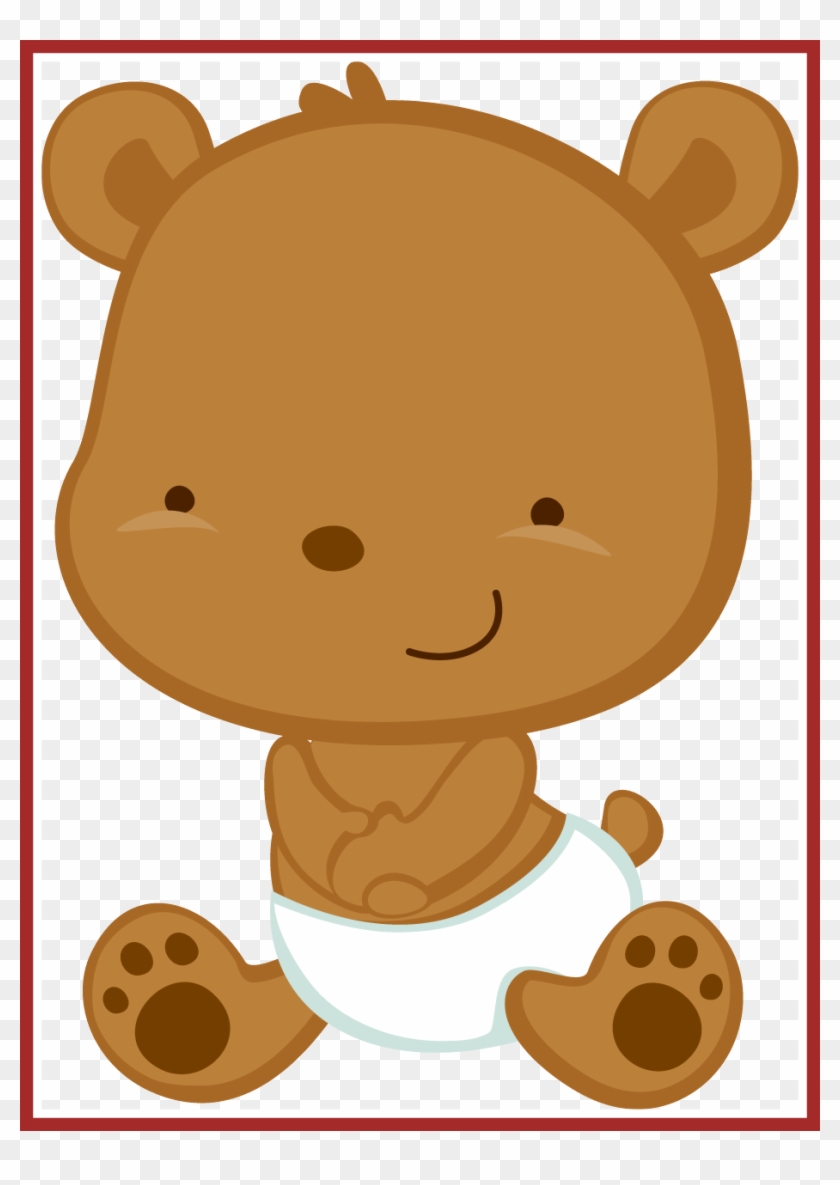 Awesome Minus Say Hello Osos Clip Art Babies And Image - Baby Bear In Diaper #538405