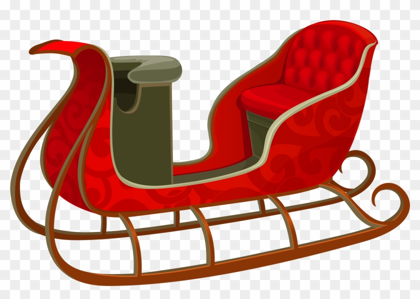 Christmas Red Sled Png Picture - Sleigh Clipart Png #538680