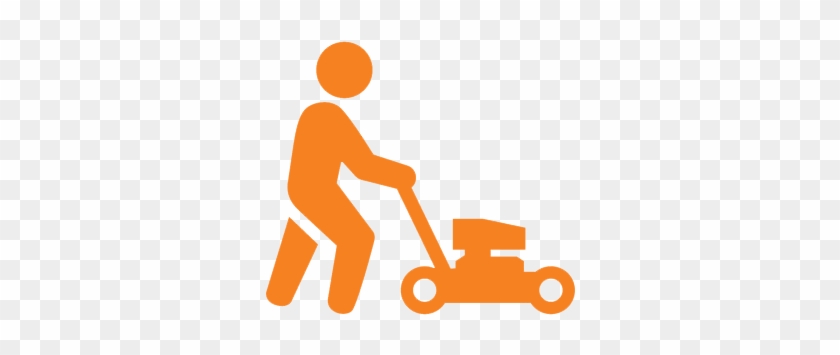 Icon 0004 Layer 1 Circle - Pushing Lawn Mower Vector #538888