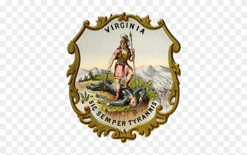 An Illustration Of The Virginia State Historical Coat - Virginia Coat Of Arms #539088