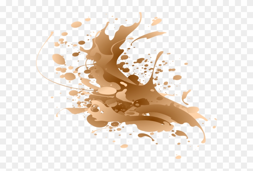 Mud Clipart Brown Color - Mud Splash Vector Png #539682