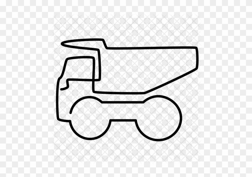 Dumptruck, Hauler, Heavy, Truck Icon - Line Art #539753