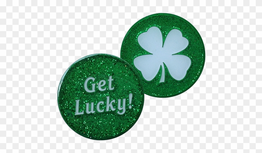 Get Lucky / Four Leaf Clover 2-sided Ball Marker By - Readygolf Get Lucky Four Leaf Clover 2-sided Ball Marker #539864