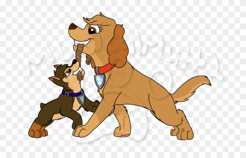 Tug O War - Cartoon Dogs Playing Tug Of War #539936