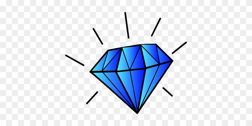 Gemstone Jewel Diamond Precious Stone Gem - Blue Diamond Clip Art #539959