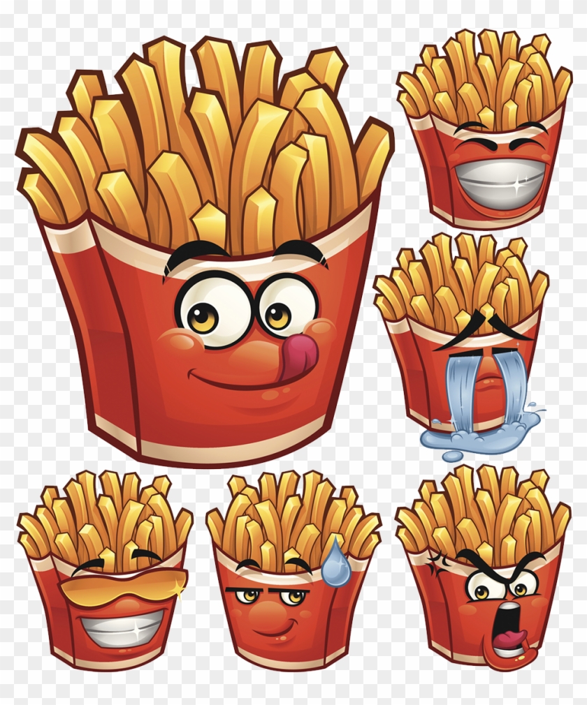 French Fries Hamburger Fast Food Cartoon - Desenho De Batata Frita #539968