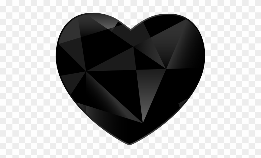 Black Gem Heart Png Clipart In Category Gems Png / - Romance #539969
