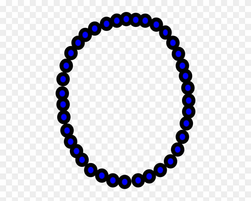 Necklace Blue Beads Clip Art At Clker - Necklace Clipart Png #540003