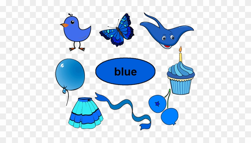 Color Blue Worksheets For Kindergarten - Blue Objects For Preschool #540101