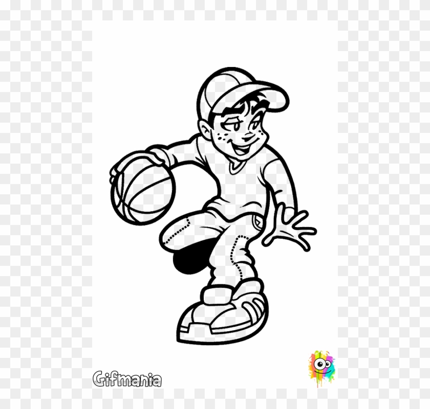 Boy Playing Basketball - Baloncesto Dibujo #540181