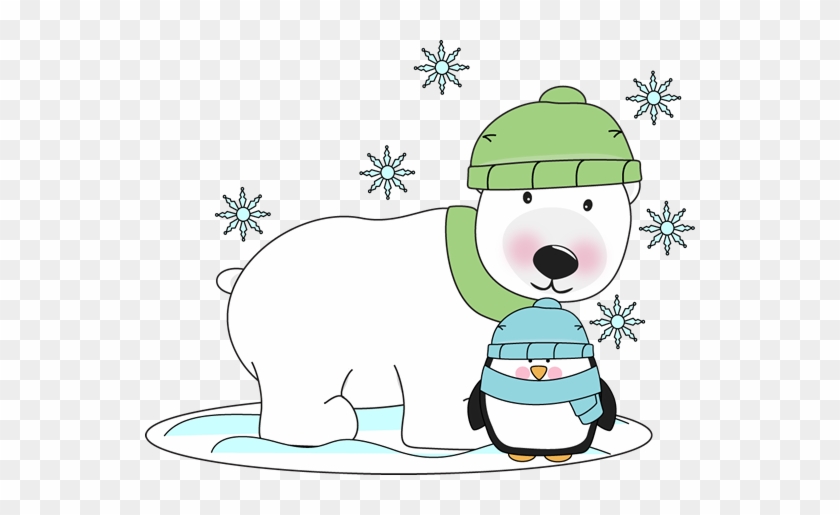 Winter Polar Bear And Penguin - Penguin And Polar Bear #540208