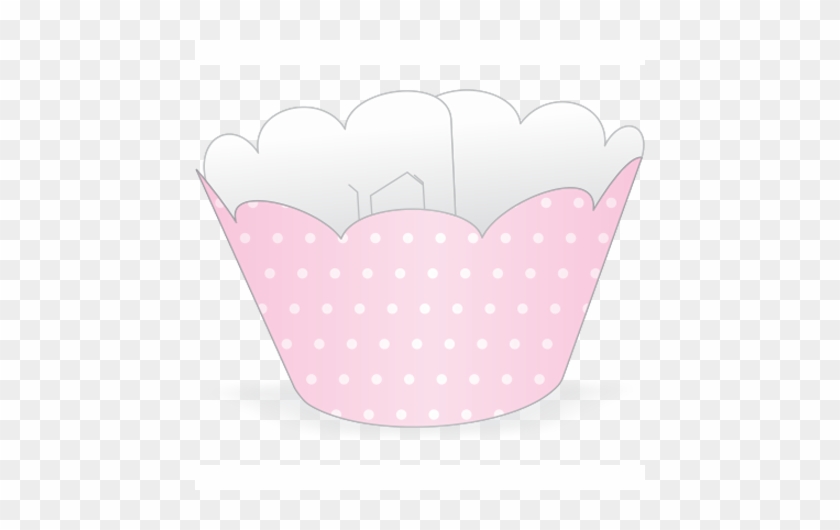 Saia Para Cupcake Rosa Poa Branco Lojas Brilhante - Yellow #540248