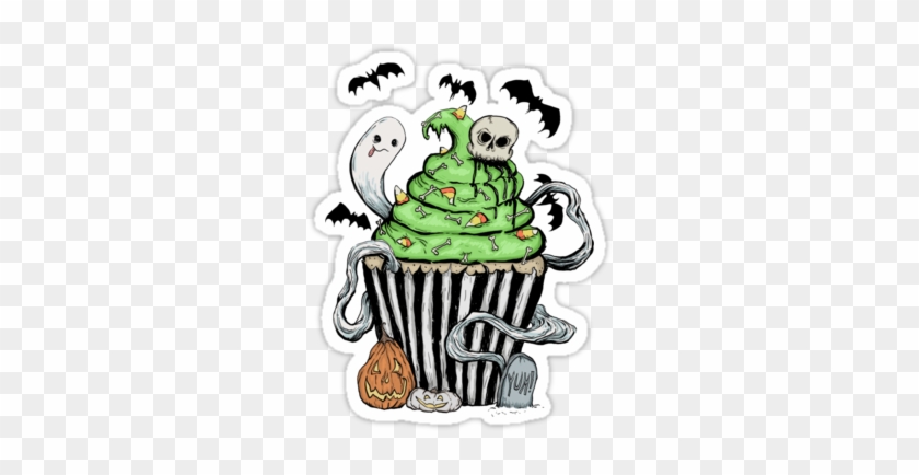 Gothic Cupcake By Melancholymoon - Halloween Cupcake Tattoo #540338
