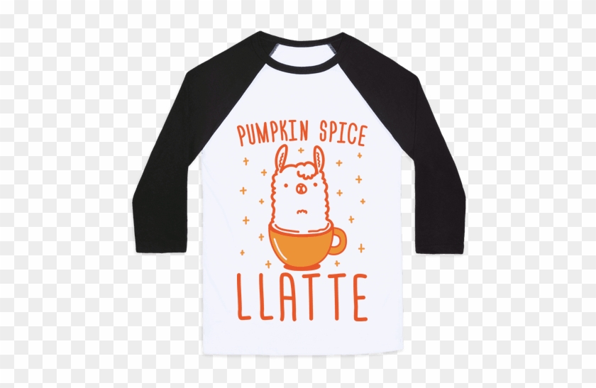 Pumpkin Spice Llatte Baseball Tee - Hummus Puns #540341