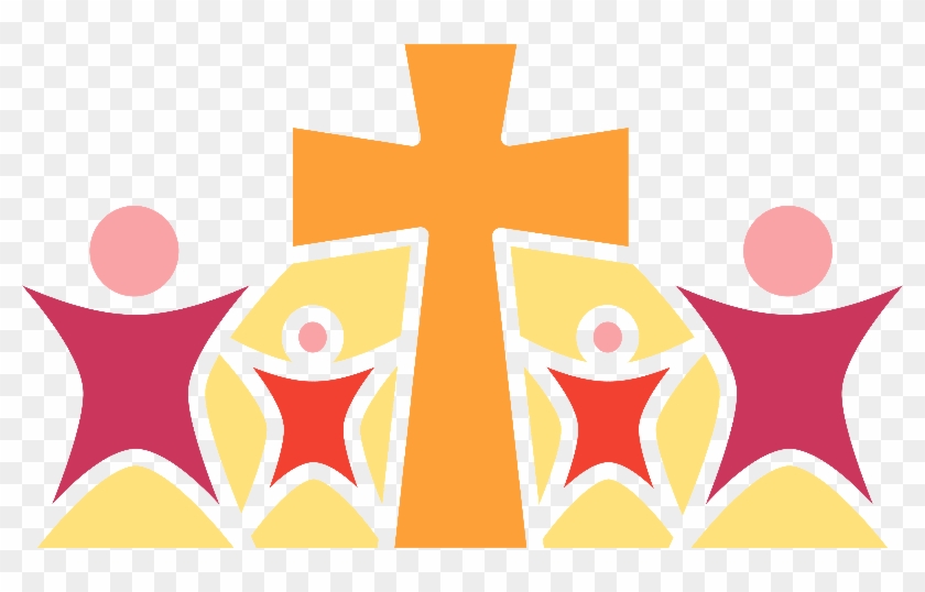 Cross And Abstract People - Clip Art #540459