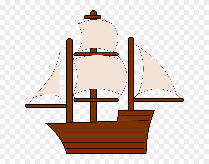 Boat Old, Water, Outline, Sailing, Cartoon, Ship, Boat - Sail Ship Clip Art #540495