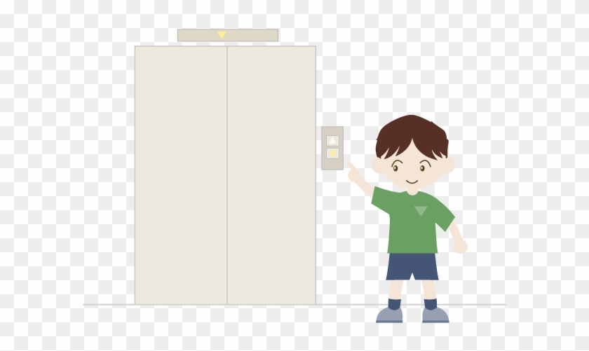 A Child Riding An Elevator - Cartoon - Free Transparent PNG Clipart Images  Download