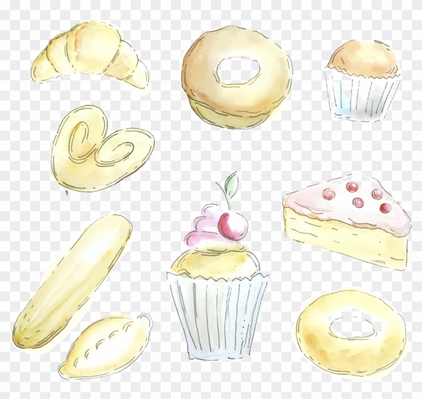 Doughnut Croissant Cupcake Cream Bun Bread - Doughnut Croissant Cupcake Cream Bun Bread #540655