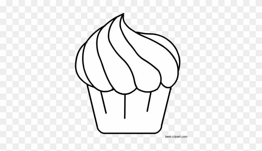 Black And White Cupcake Clipart Free - Cupcake #540671