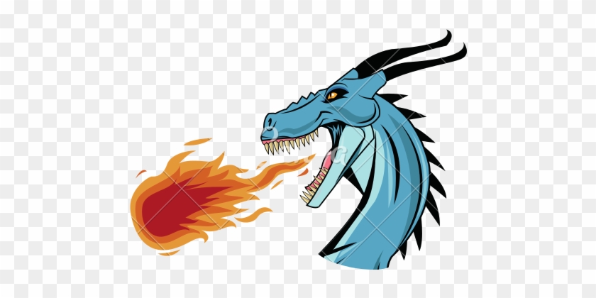 Dragon Throwing Fire Vector - Dragon Throwing Fire #540709