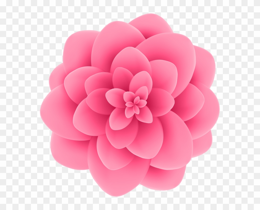Deco Pink Flower Transparent Clip Art Image - Clip Art #541079