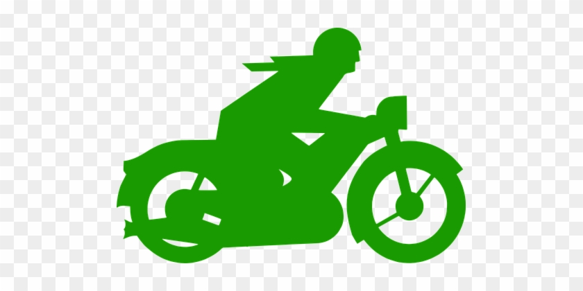 Motorbike Bike Motorcycle Green Traffic Ve - Green Motorcycle Vector #541135