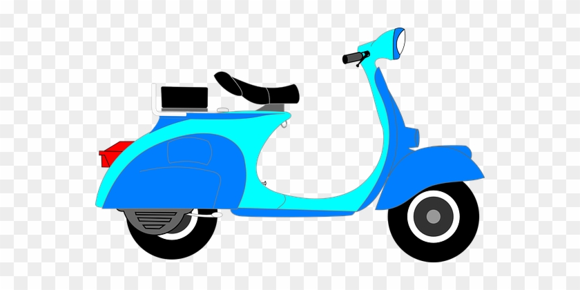 Scooter Blue Two-wheeler Vehicle Transport - Two Wheeler Clipart Png #541140