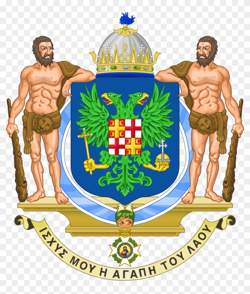 Middle Coat Of Arms Of Imperial Greece By Ericvonschweetz - Greece Coat Of Arms #541172