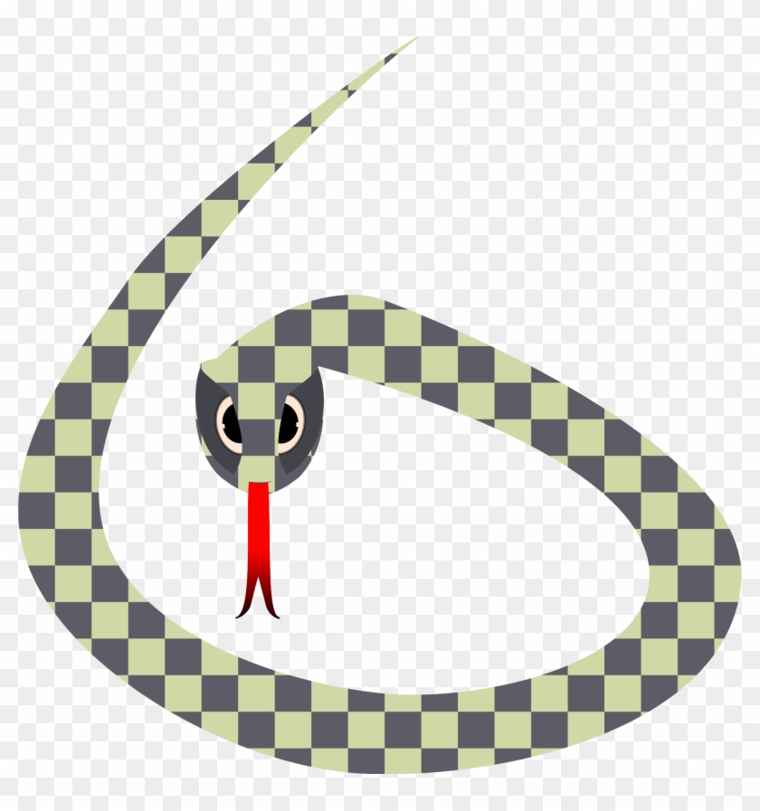 Garter Snake Clipart Vector Png - Checkered Snake Transparent #541212