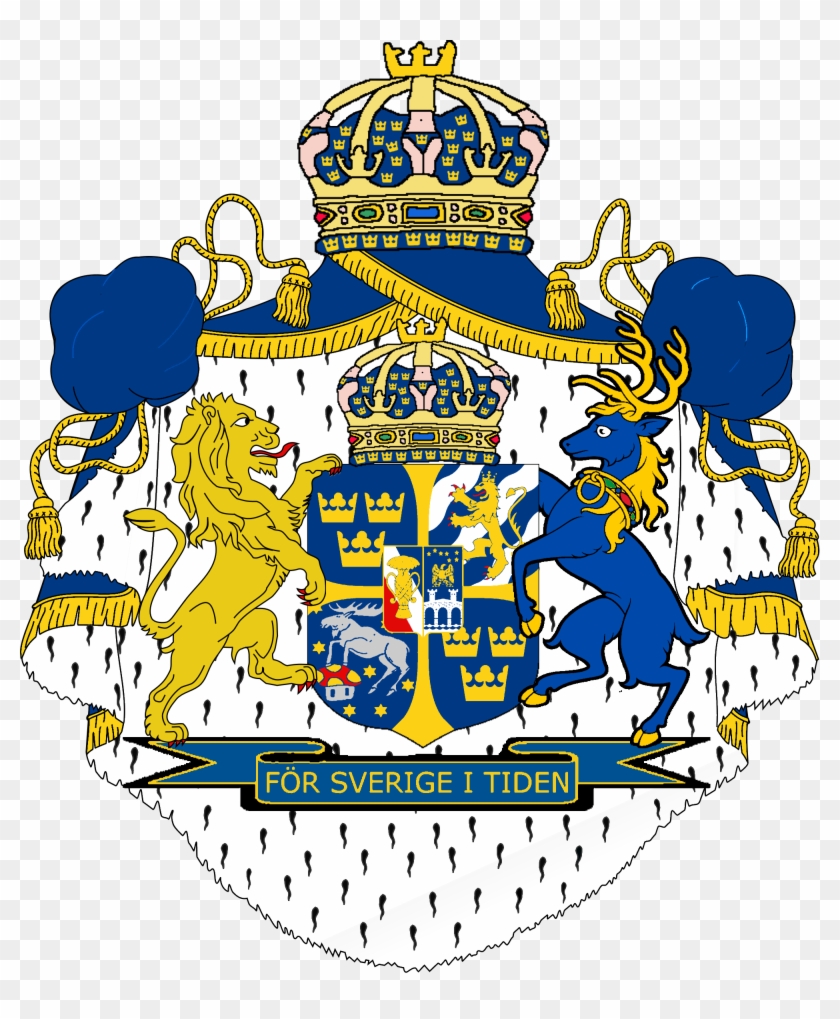 Coat Of Arms Of The Empire Of Sweden By Eric4e - Coat Of Arms Sweden #541281