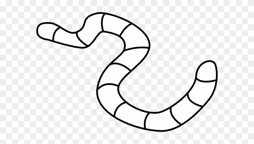 Worm Black And White Clipart #541287