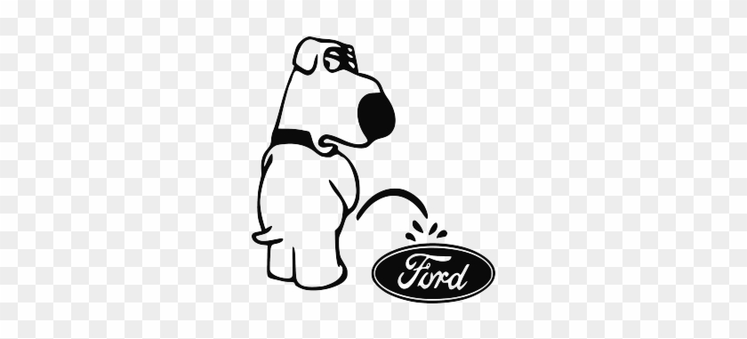 Brian Peeing On Ford - Ford V8 Genuine Parts Sold Here Distressed Tin Sign #541330