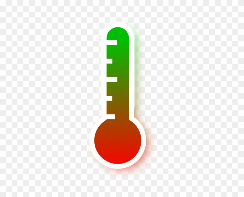 Red To Green Gradient Thermometer Clip Art At Clker - Thermometer #541372