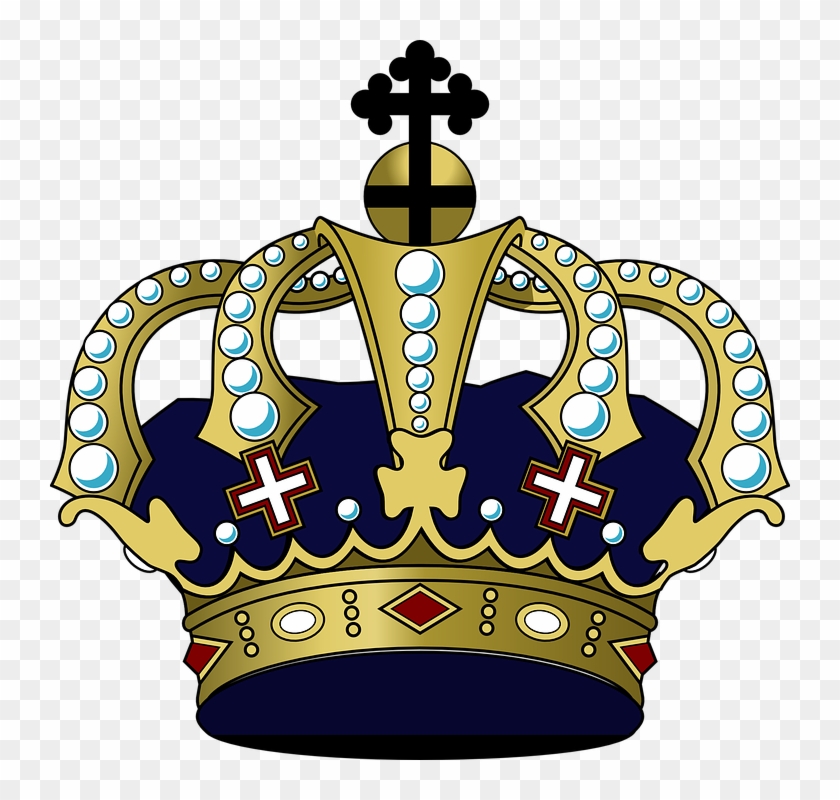 Crown Clipart Royal Blue - Royal Gold And Blue Crown #541394