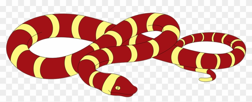 Red Rattlesnake Cliparts - Red Snake With Yellow Stripes #541410