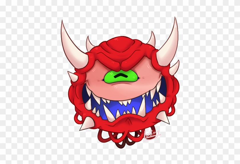 Doom Classic Doom The Ultimate Doom Cacodemon My Art - Cartoon #541644