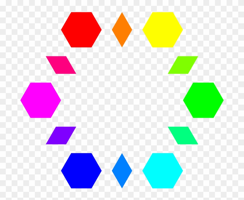6 Hexagons 6 Diamonds - اشكال هندسية ملونة #541794