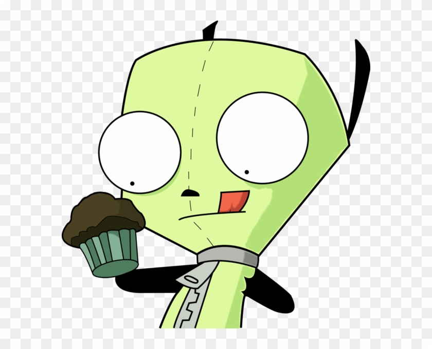 Invader Zim Gir Cupcake - Gir With A Cupcake #541919