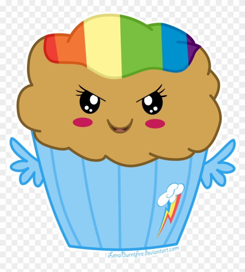 Rainbow Dash Cupcake By Lenaburntfire - Rainbow Dash Cupcake By Lenaburntfire #542023