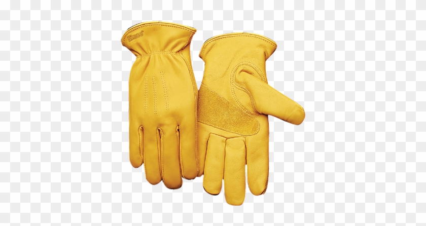 Kinco Unlined Premium Grain Cowhide Leather Driver - Mens Yellow Leather Gloves #542064