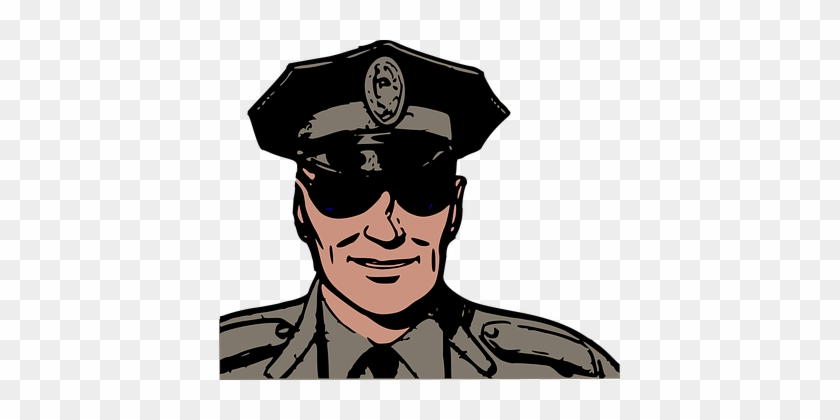 Cop Glasses Law Man Police Retro Sunglasse - Police Clipart #542170