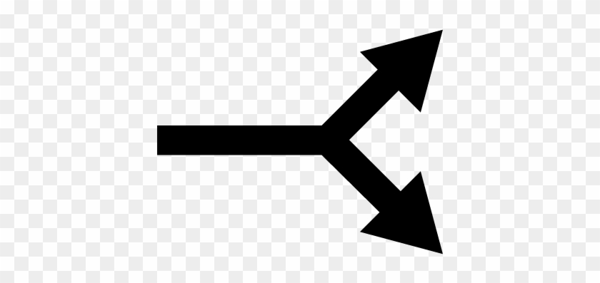 Straight Arrow With Bifurcation To Two Vector - Bifurcation Arrow #542276