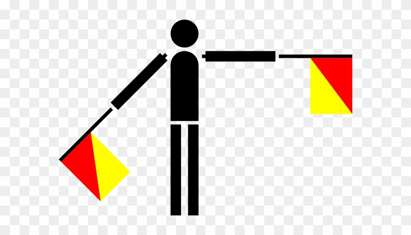 Free Vector Semaphore Mike Clip Art - Semaphore Clipart #542299