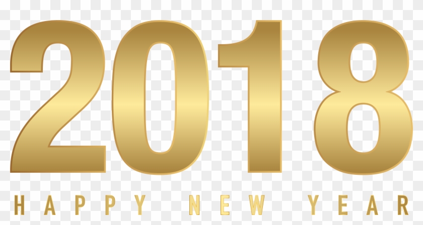 2018 Gold New Year Transparent Png Clip Art - New Year 2018 Transparent #542348
