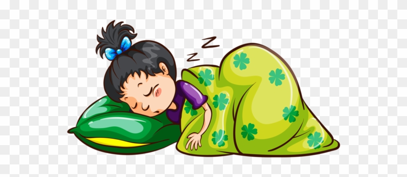 Personnages, Illustration, Individu, Personne, Gens - Girl Sleeping Clipart #542378
