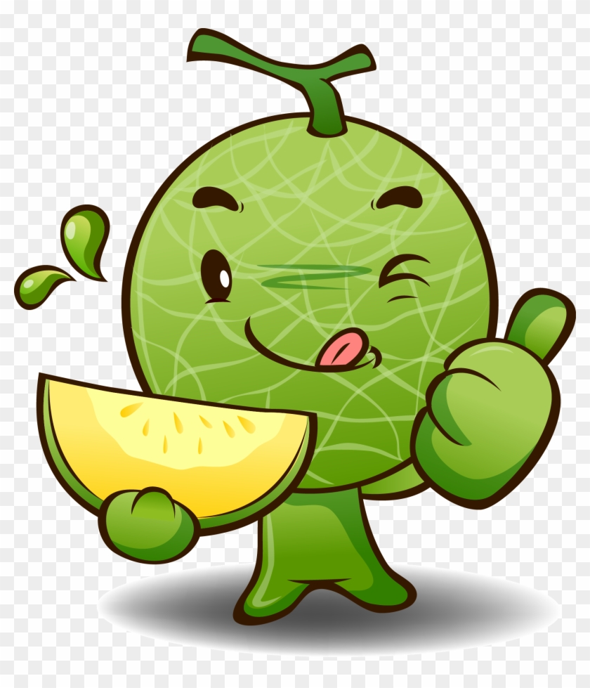 Green Hami Melon Cartoon Characters - Green Hami Melon Cartoon Characters #542412