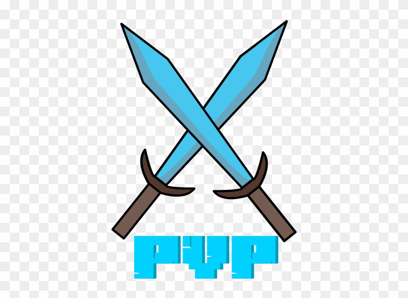 Cartoonish Diamond Swords - Pvp Logo Png #542519